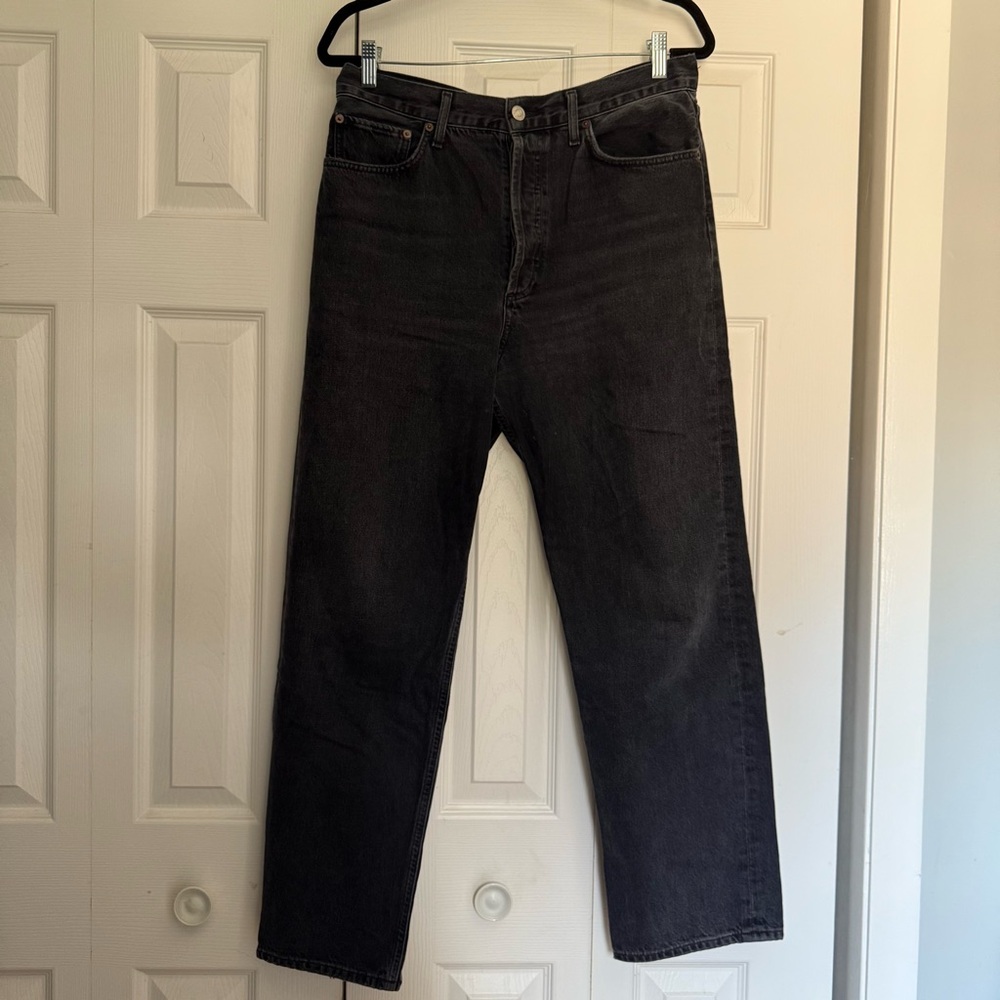 Agolde Straight Black Jeans